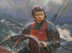 Vitaly Grafov. Portrait of a yachtsman Guo Chuan
